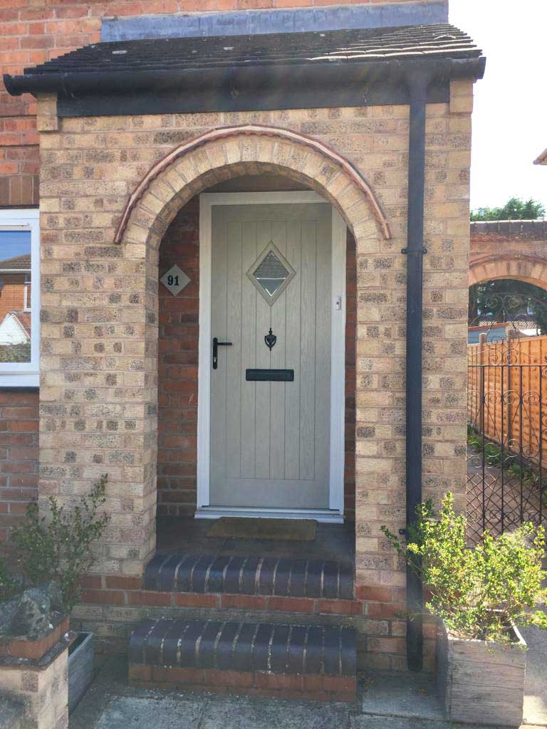 Replacement front door in Sawtry – Agate Grey